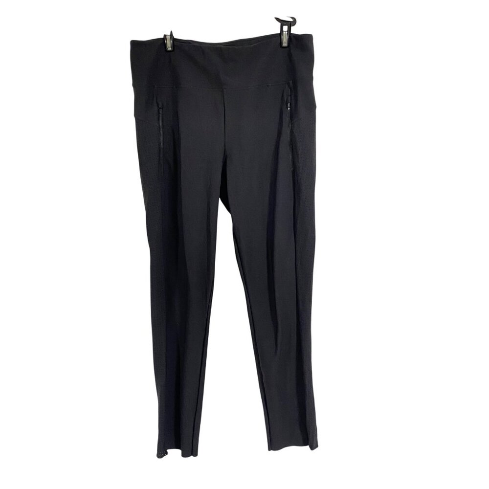 Athleta Stellar‎ Crop Pant Perforated Black Leggings Size LT (Tall)